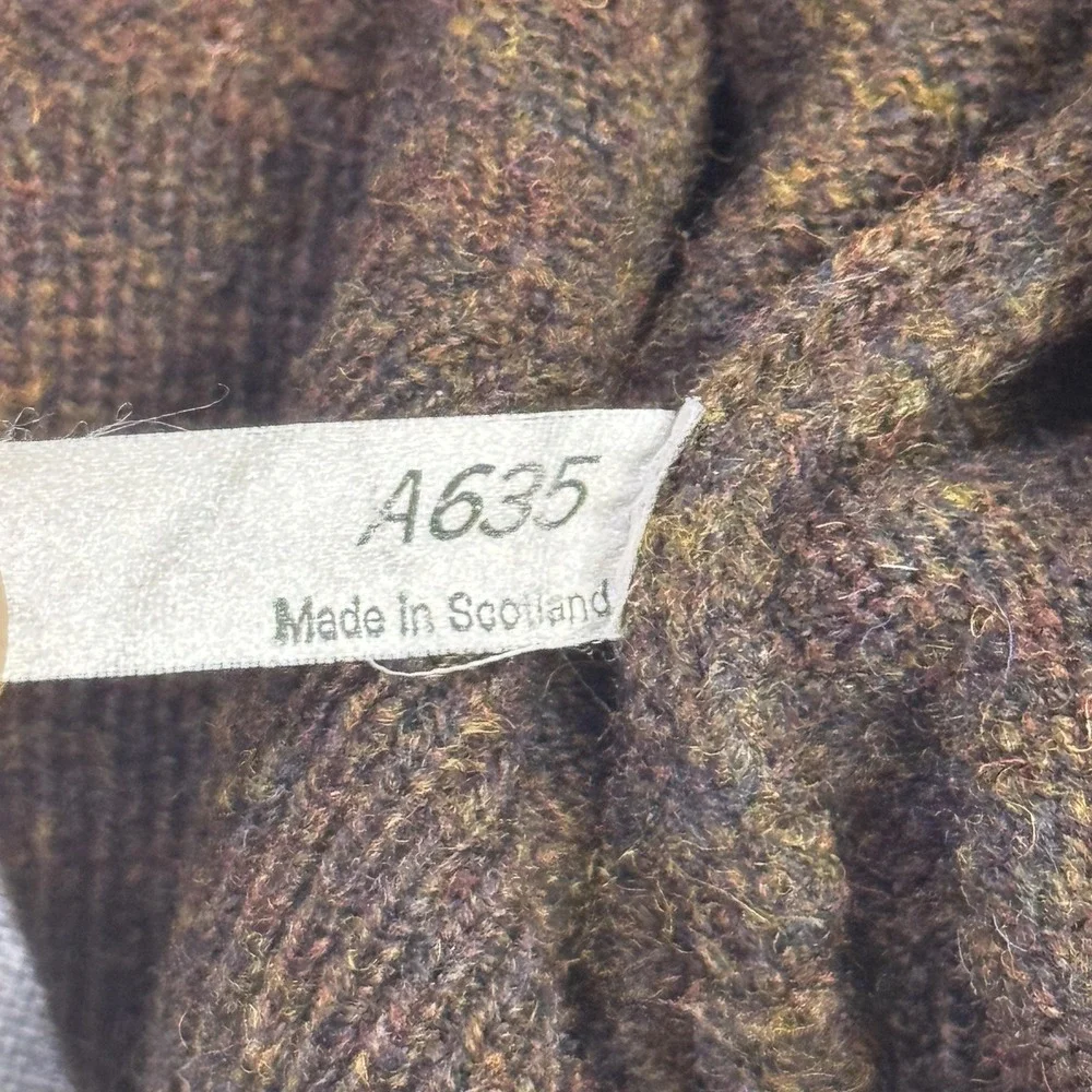 L.L. Bean Lambswool Made Scotland Fisherman Pullover Sweater Mens XLT Brown